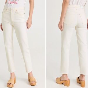 White Re/Done Cropped Denim